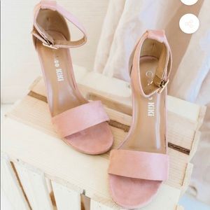 Suede Blush 3” Heels